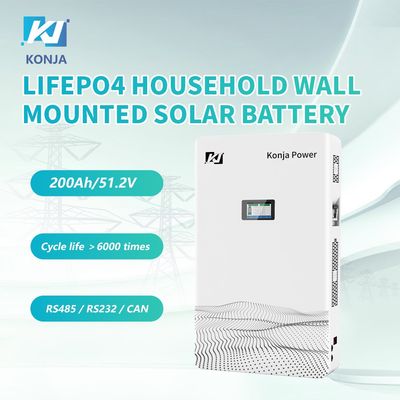 Un buen precio. KonJa 51.2V 200Ah 10.24kWh Batería de almacenamiento de pared para el hogar con garantía de 5 años en línea